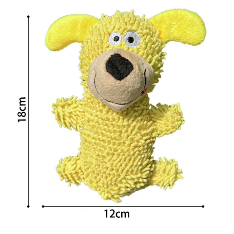 Small Breed Dog Plush Toy 10.2 in (26 cm) Animal Shape Squeaky Chew and Dental Cleaning Toy for Chihuahua Yorkie Bichon Puppies As the pictures Yellow China Mainland