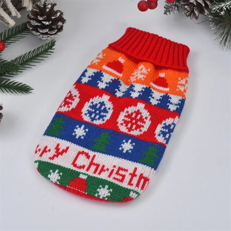 Christmas Cat Sweater Winter Warm Pet Costume for Cats Kedi katten Sphynx Clothing Mascotas Clothes for Dog Animals ropa de gato Orange Christmas China Mainland