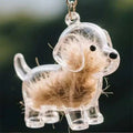 Clear Puppy Hair Memorial Keepsake Capsule | Pet Fur Container DIY Pendant Keychain A9