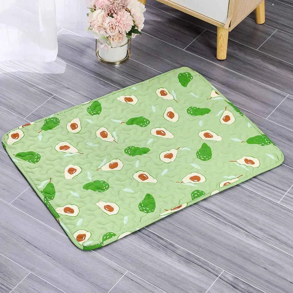 Cooling Pet Mat – Moisture-Proof Sofa Cushion green avocados