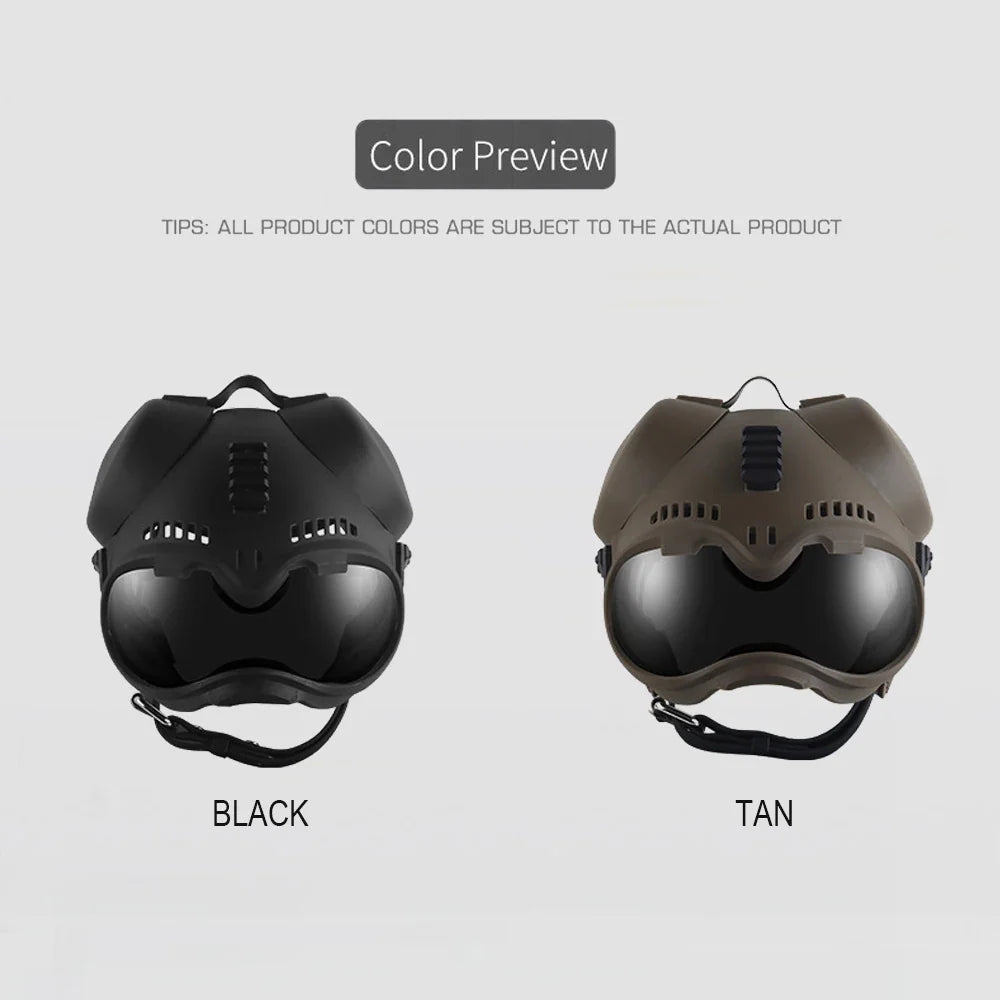 Tactical Dog Outdoor Hunting Training K9 Helmet, Large Dog Patrol Dogs Sheepdog Pet Motorcycle Protective Helmet with Goggles