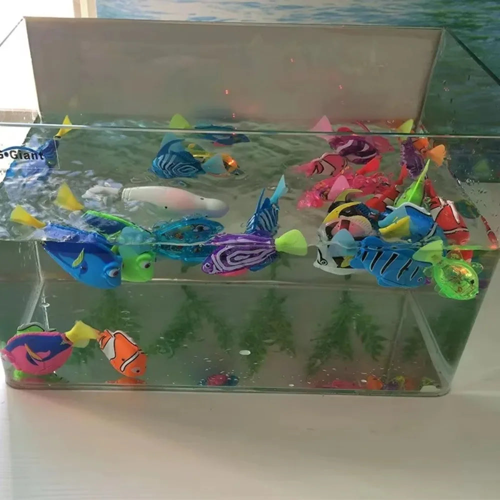 Cat Toy LED Inductive Interactive Swimming Robot Fish Toys Glowing Electric Fishs Stimulate Kitten Hunting Instinct Pet Products