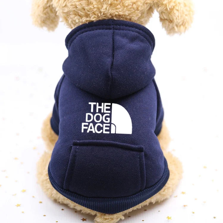 Autumn Winter Cowboy Pocket Two-Leg Pet Sweater Windproof Sports Jacket for Dogs & Cats navy