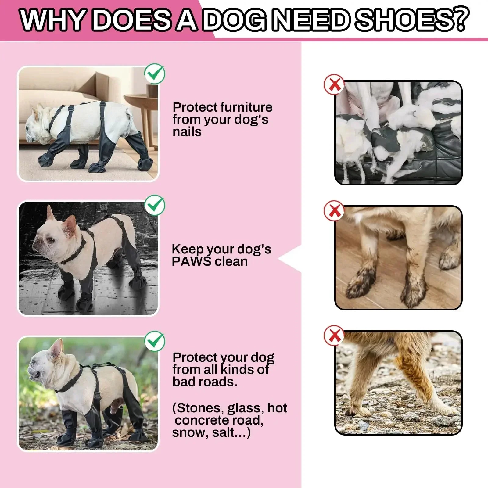 Waterproof Dog Boots - Anti-Slip Silica Gel Soft Sole Pet Shoes, Wear-Resistant Rain Boots for Dogs, Multiple Sizes & Colors