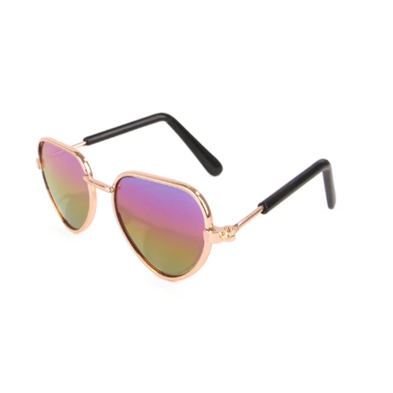 Non-Slip Pet Sunglasses for Cats and Small Dogs, Cute Cat Glasses Cosplay Photo Props Style 3 M