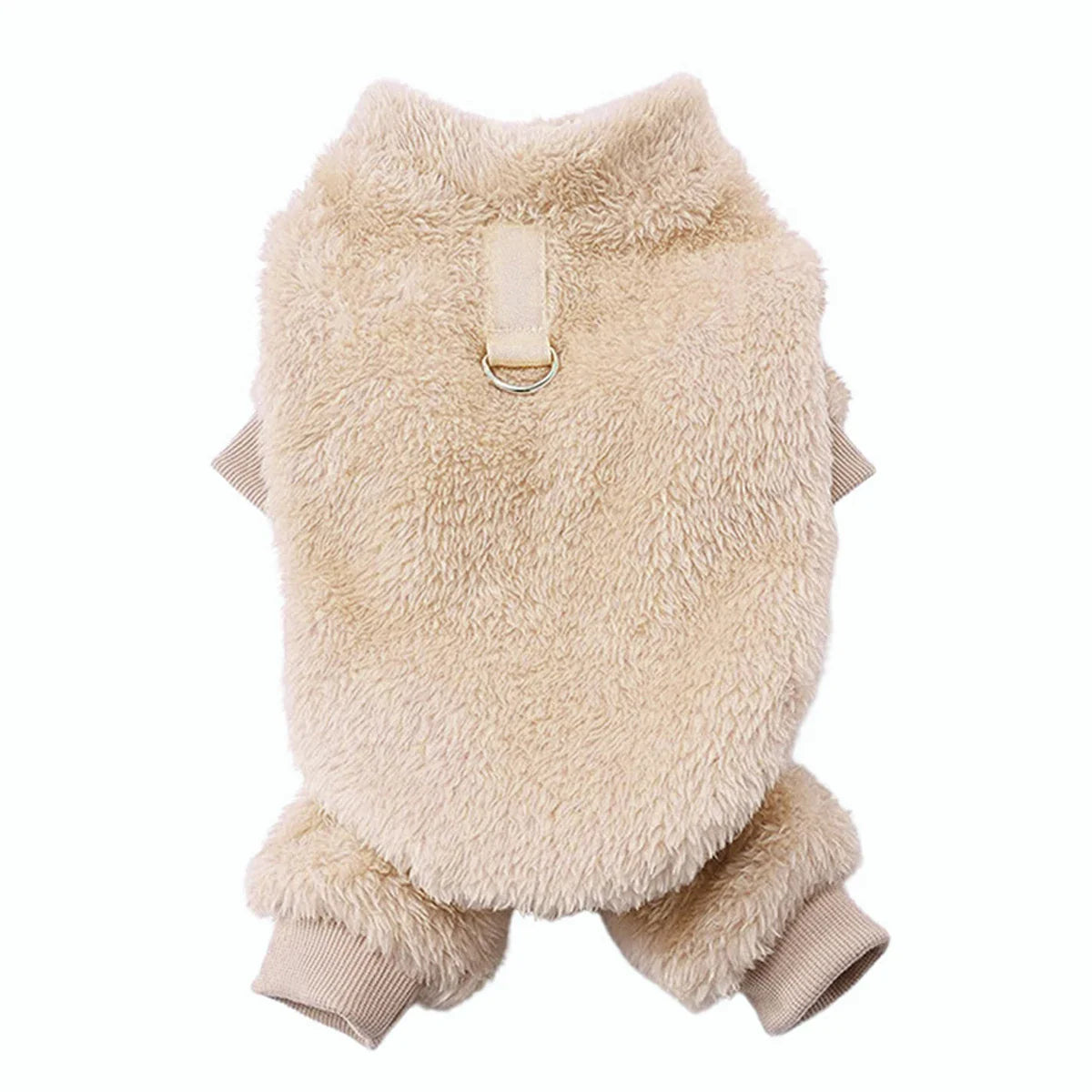 Warm Flannel Dog Jumpsuit XS-XL - Cozy Four-Leg Pet Coat for Small & Medium Dogs and Cats (Chihuahua, Yorkie) Apricot