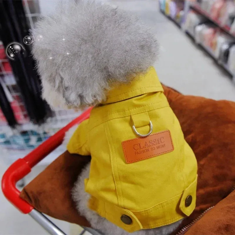Clothing for Dog Suit Dogs Dress Dachshund Puppy Clothes Corgi Medium Hoodie Costume Pet Accessories Coat Small Breeds Summer Yellow China Mainland