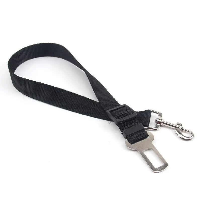 Adjustable Pet Car Seat Belt Harness for Dogs & Cats – Breakaway Travel Leash Restraint Black