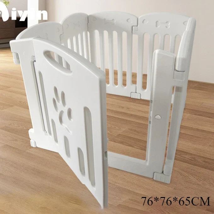 Indoor Dog Cage Small Dog Fence Indoor Enclosure Pet Fence Kennel Pet Fence Supplies Fences Dog House Enclosure Guard Rail 6 pieces 1 door
