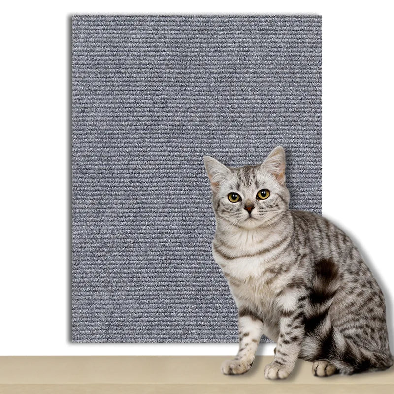 Anti Cat Scratch Sofa Protector | Self Adhesive Carpet Scratch Pad for Cats Light Grey Default