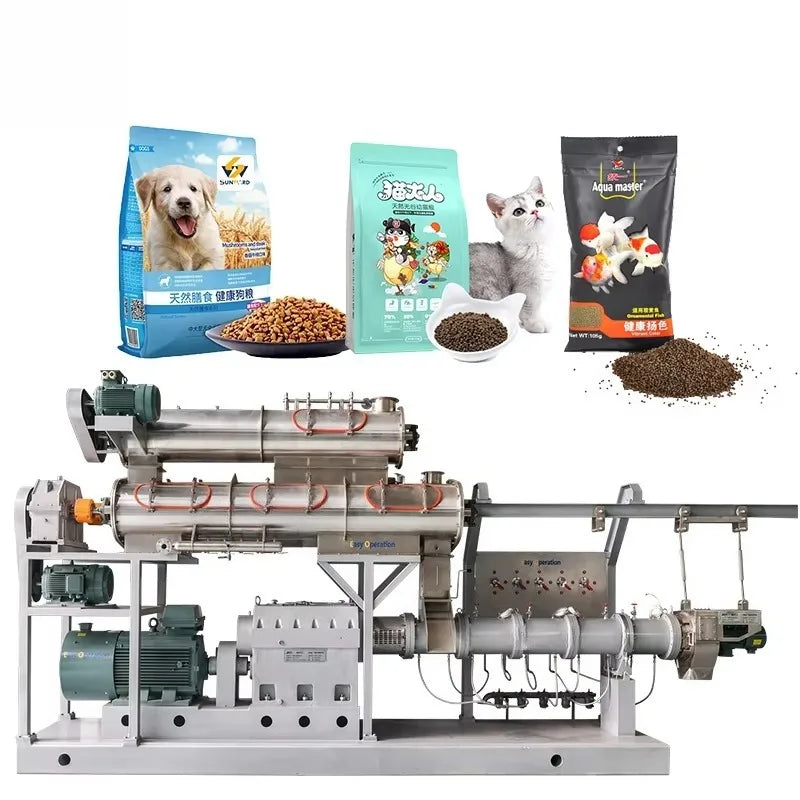 Custom Full Automatic Pet Food Manufacturing Machinery Dog Feed Production Line Automatic Cat Food Making Machine