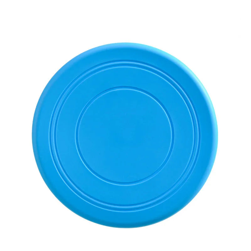 7-Color Silicone Flying Disc Dog & Cat Toy – 7" (17.8 cm) Chew-Resistant Interactive Toy for Puppy Training & Fetch Blue