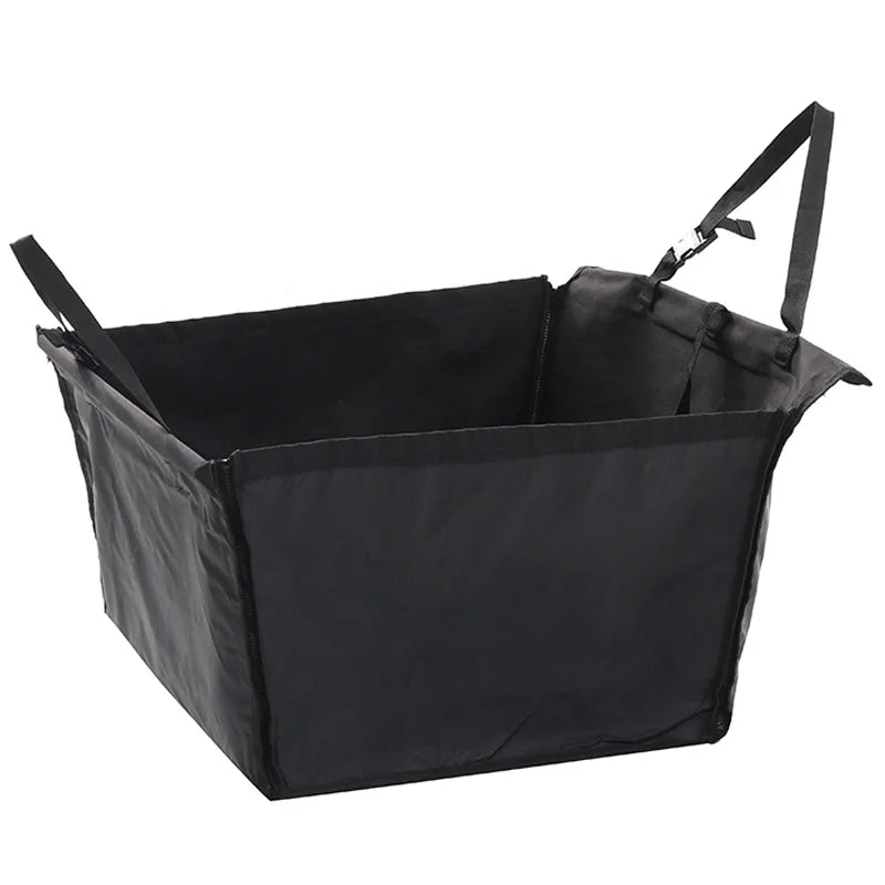 Pet Car Seat Cover Hammock for Dogs & Cats Waterproof Rear Bench Protector 60x35x53 cm (23.6x13.8x20.9 in) Black 60x35x53cm