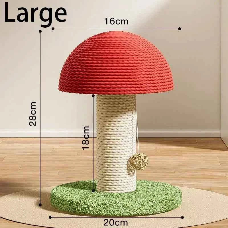 Cute Mushroom Cat Scratching Board – Sisal Claw Grinder Toy for Kittens & Furniture Protection Large