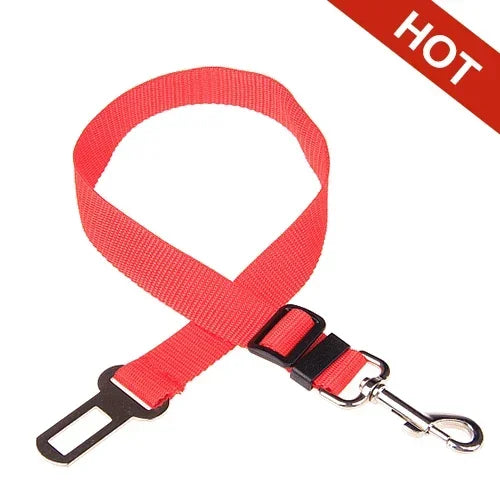 Dog Seat Belt | Quick Release Pet Safety Belt for Car Travel Red