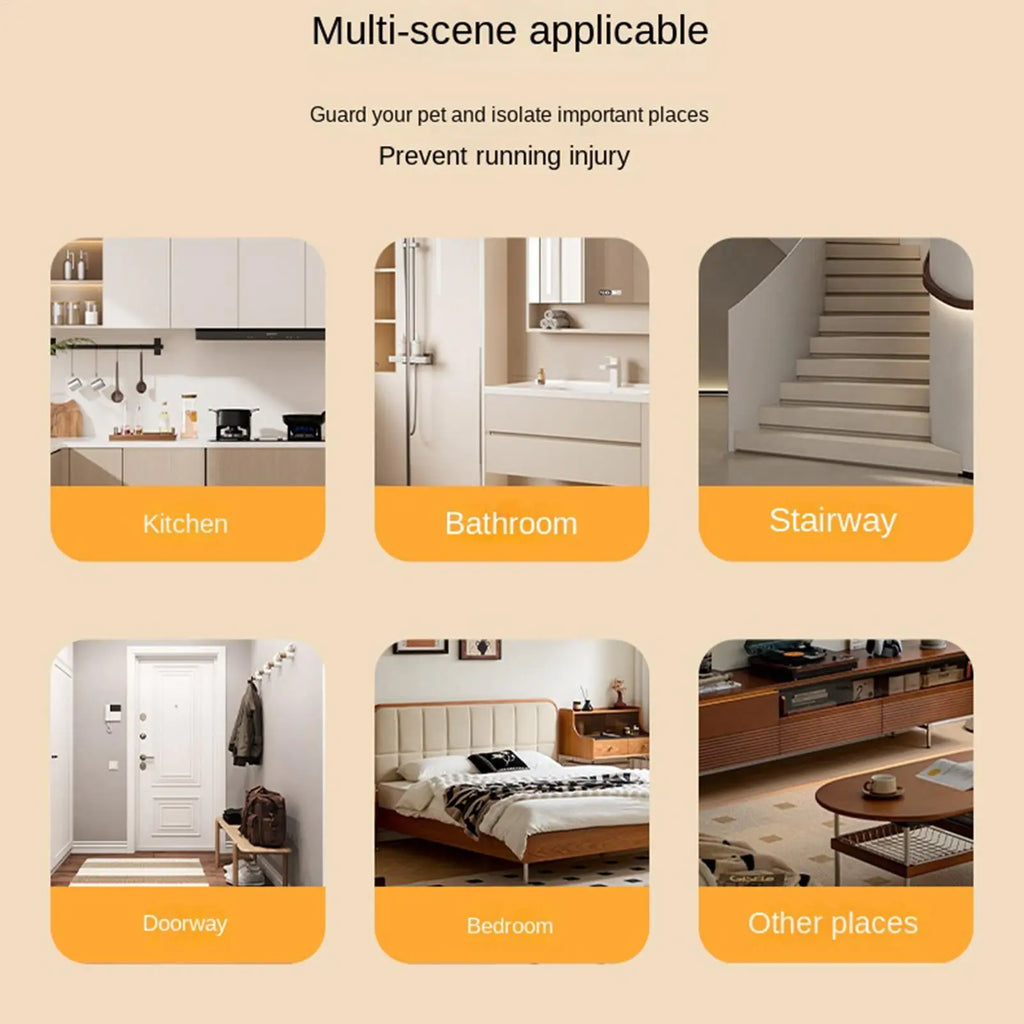 No-drill pet fence, pet stair gate, cat and dog pet gate, escape prevention fence, suitable for dogs, for doorways/bedrooms
