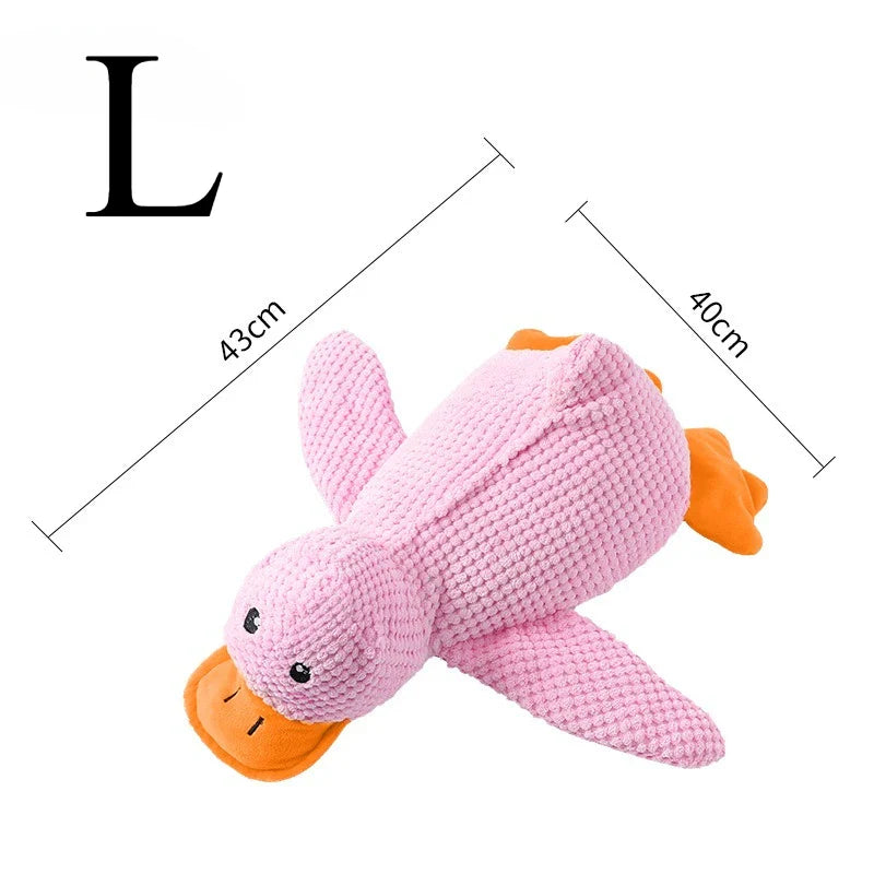 Fleece Dog Chew Toy - Soft Puppy Teething & Tug Toy for Small Dogs Pink L