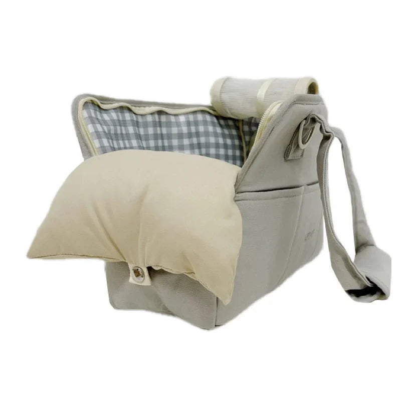 Portable Cotton Pet Sling Carrier for Small Dogs & Cats – Shoulder Handbag, Small 34×17×25cm (13.4×6.7×9.8in) & Medium 43×19×31cm (16.9×7.5×12.2in) gray bag pillow China Mainland