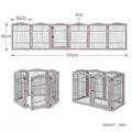 Wooden Pet Fence Dog Fence Freely Combinable Pet Isolation Door Indoor Foldable Dog Cage for Small and Medium Dogs Pet Supplies Gray