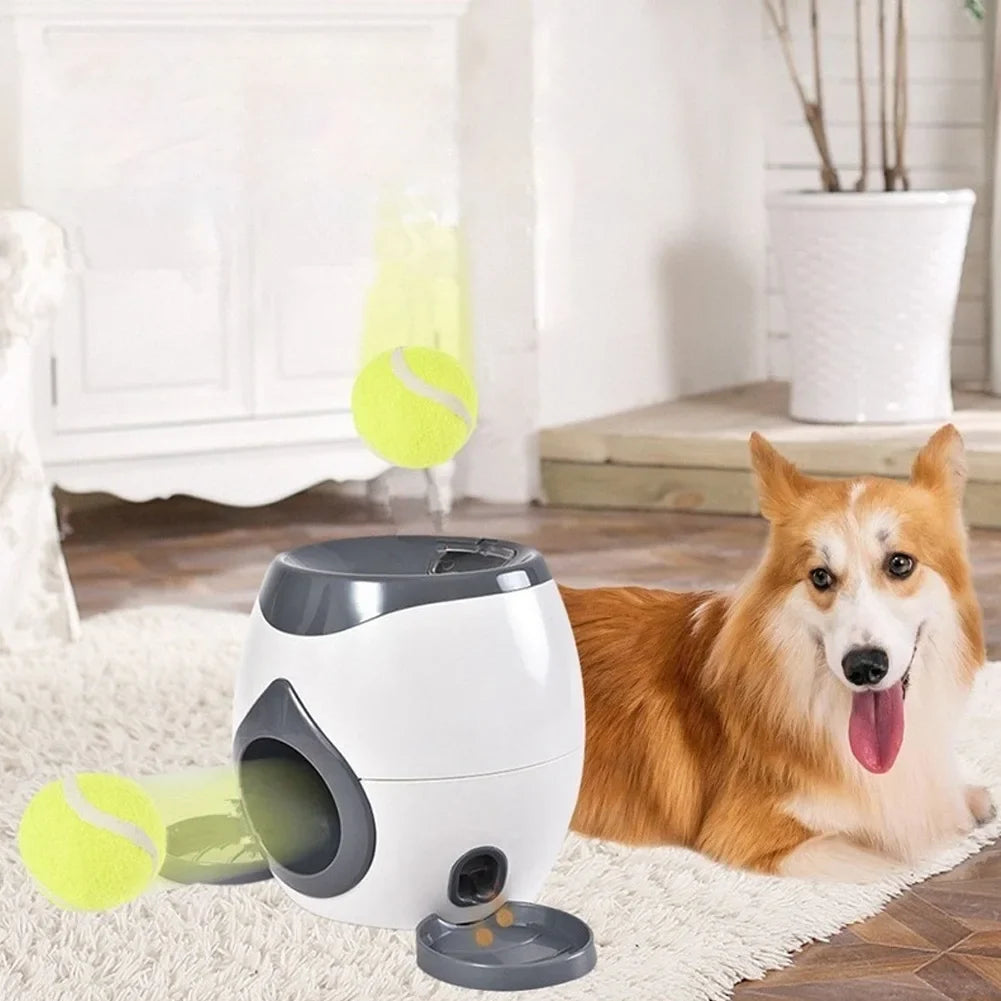 Automatic Dog Ball Launcher Dog Tennis Food Reward Machine Dog Tennis Ball Machine Slow Feeder for Small and Medium Dogs Feeder