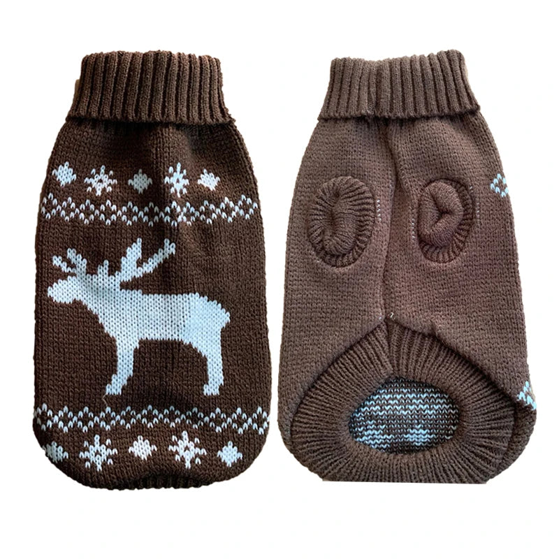 Warm Knitted Pet Sweater – Winter Dog & Cat Coat for Small & Medium Dogs (Chihuahua, Yorkie, French Bulldog) A
