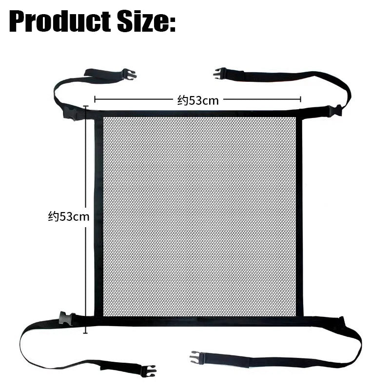 Car Trunk Fence Pet Dog Isolation Protective Net Sturdy Durable Elastic Isolation Nets Pets Safety Fence for Any Vehicle Black