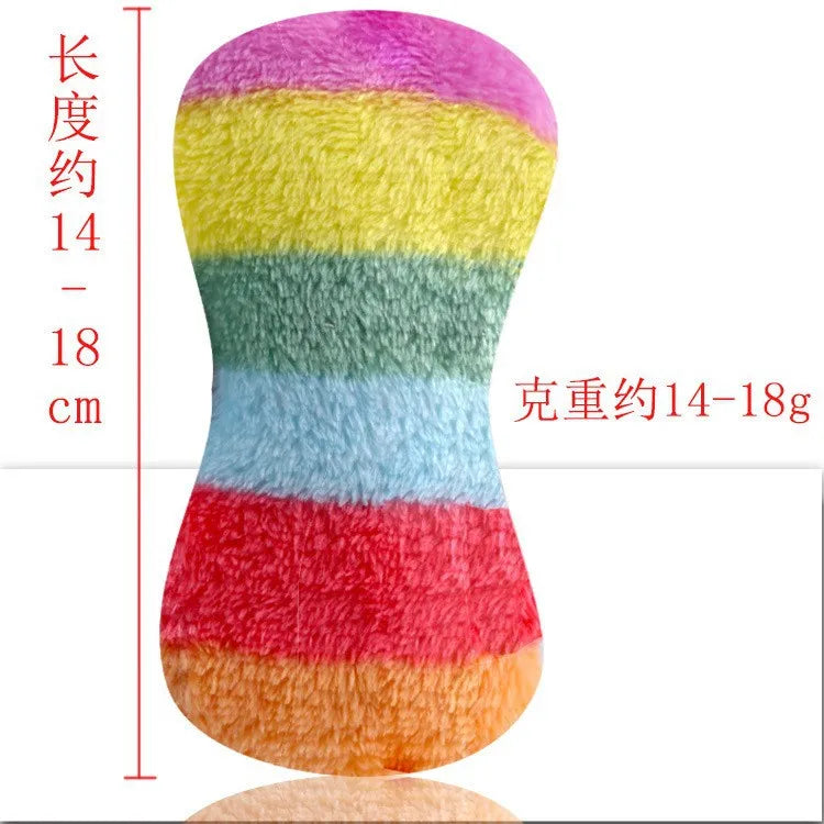 Dog Chew Toy Corduroy Plush Squeaky Molar Tooth Cleaner Training Toy for Large Dogs Monkey and Pig Designs Bone