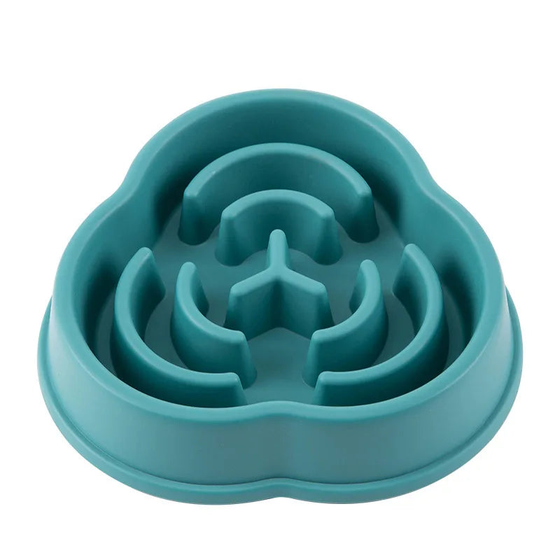 Slow Feed Dog Bowl – Anti-Choke Non-Tip Plastic Slow Feeder for Dogs, Anti-Overturn Pet Feeding Bowl green M