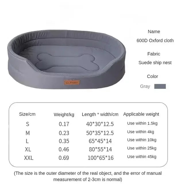 Fluffy Coral Fleece Pet Bed - Dog & Cat Sofa Bed, Heated Plush Cushion, Machine-Washable, Small/Medium/Large Gray