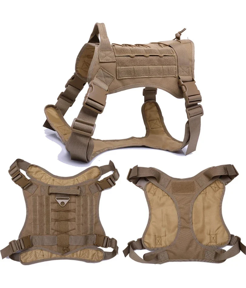 Tactical Dog Harness Military Training Padded Quick Release Vest Pet Training Dog Harness For Set Small Medium Large Dogs