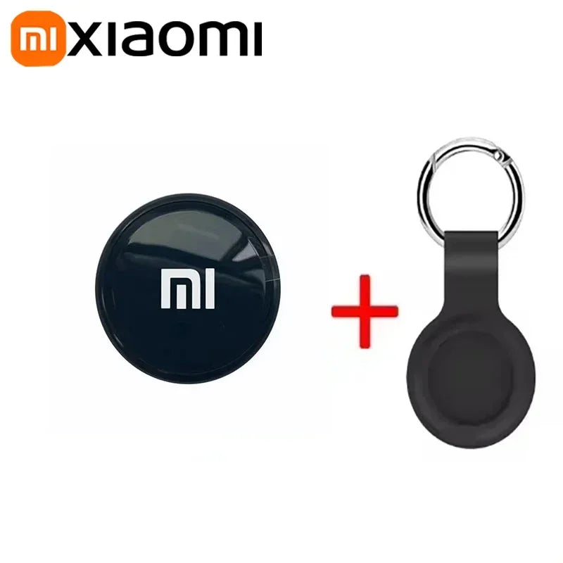 Xiaomi Mini Gps Tracker System FindMy App Air Tag Smart Bluetooth Locator Child Finder Bag Anti-Loss Pet Collar with Tracker NEW Black-leather sleeve