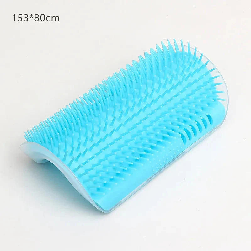 Cat Massage Brush & Hair Remover – Self-Grooming Wall Corner Comb for Cats | Detachable, Easy-Clean Pet Massage Tool Blue 153x80cm