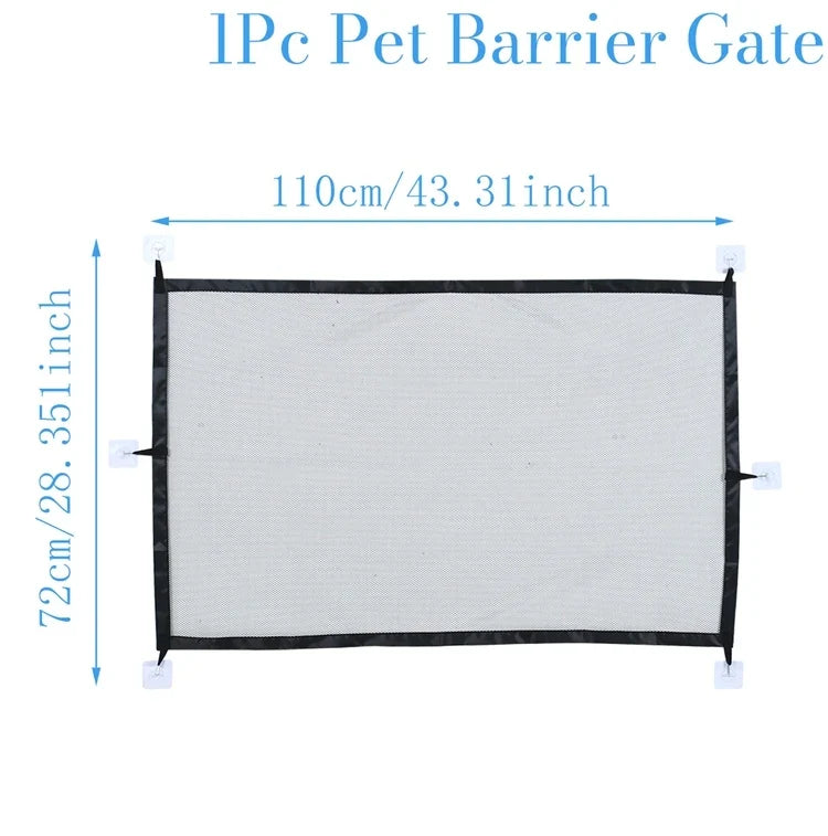 Pet Dog Barrier Fences With 6pcs Hook Pet Isolated Network Stairs Gate New Folding Breathable Mesh Playpen For Dog Safety Fence style 1