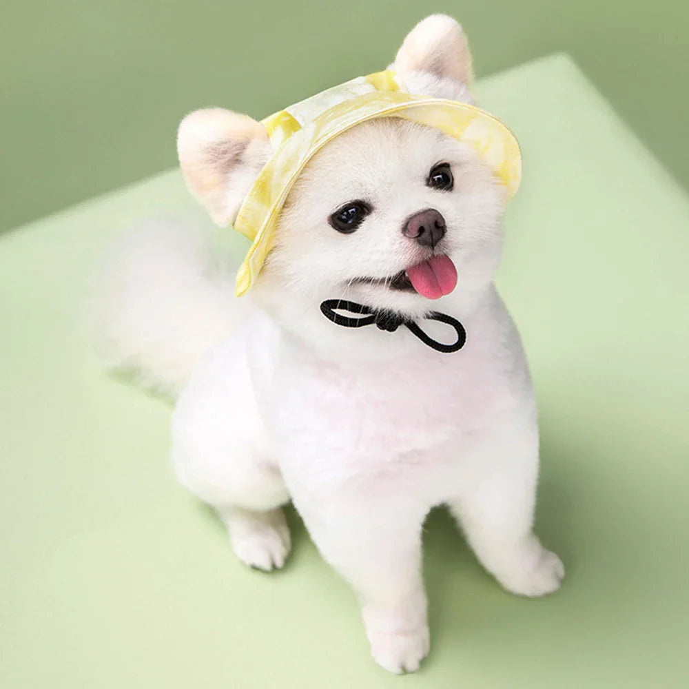 Breathable Pet Sun Hat | Cooling Shade for Small Dogs and Cats Yellow Default
