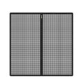 New Metal Mesh Dog Barrier Fences Breathable with Zipper Net Stairs Gate Easy to Install Folding Dog Safety Fence for Cats Dogs Black 95 x 95 cm
