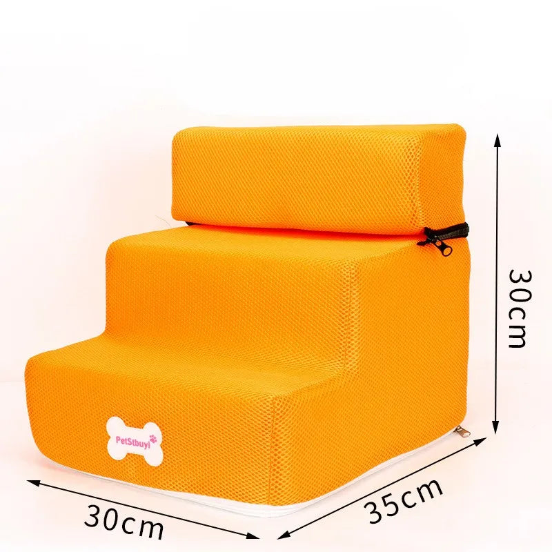 3-Step Pet Stairs for Small Dogs and Cats - Removable Washable Non-Slip Ramp Ladder three floors 8 China Mainland