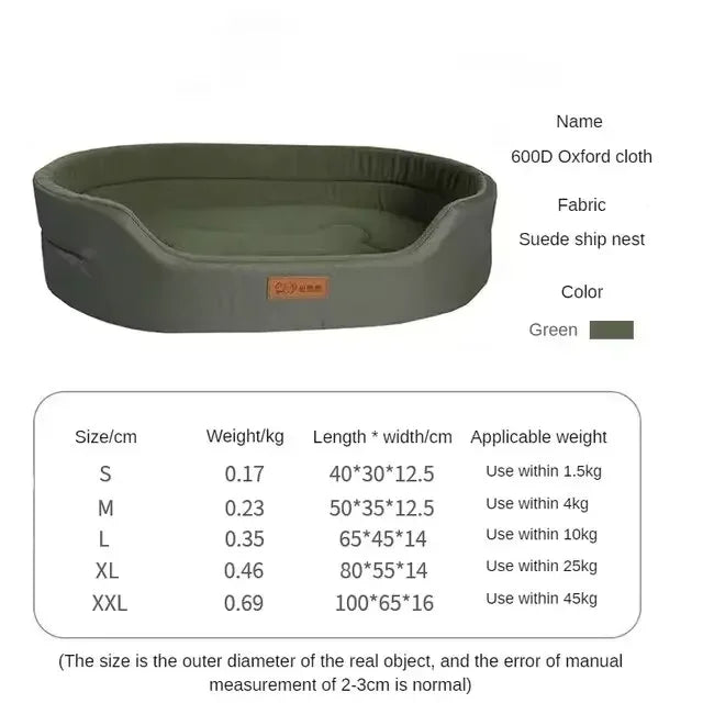 Fluffy Coral Fleece Pet Bed - Dog & Cat Sofa Bed, Heated Plush Cushion, Machine-Washable, Small/Medium/Large Green
