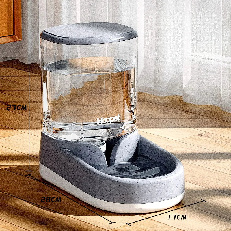 HOOPET Feeding Drinker Large Capacity Automatic Pet Supplies Wet Dry Dog Cat Feeder Drinking Bowl Dog Food Bowl Pet Supplies Drinker Gray