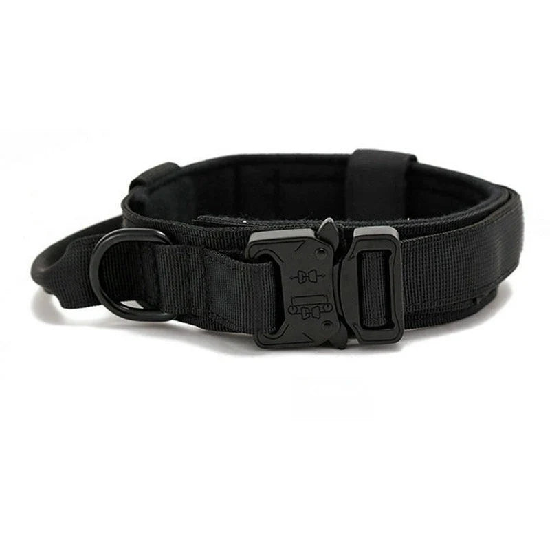 Tactical Dog Collar Adjustable Nylon Dog Supplies With Heavy Duty Metal Buckle Durable Training Collar For Medium And Large Dogs