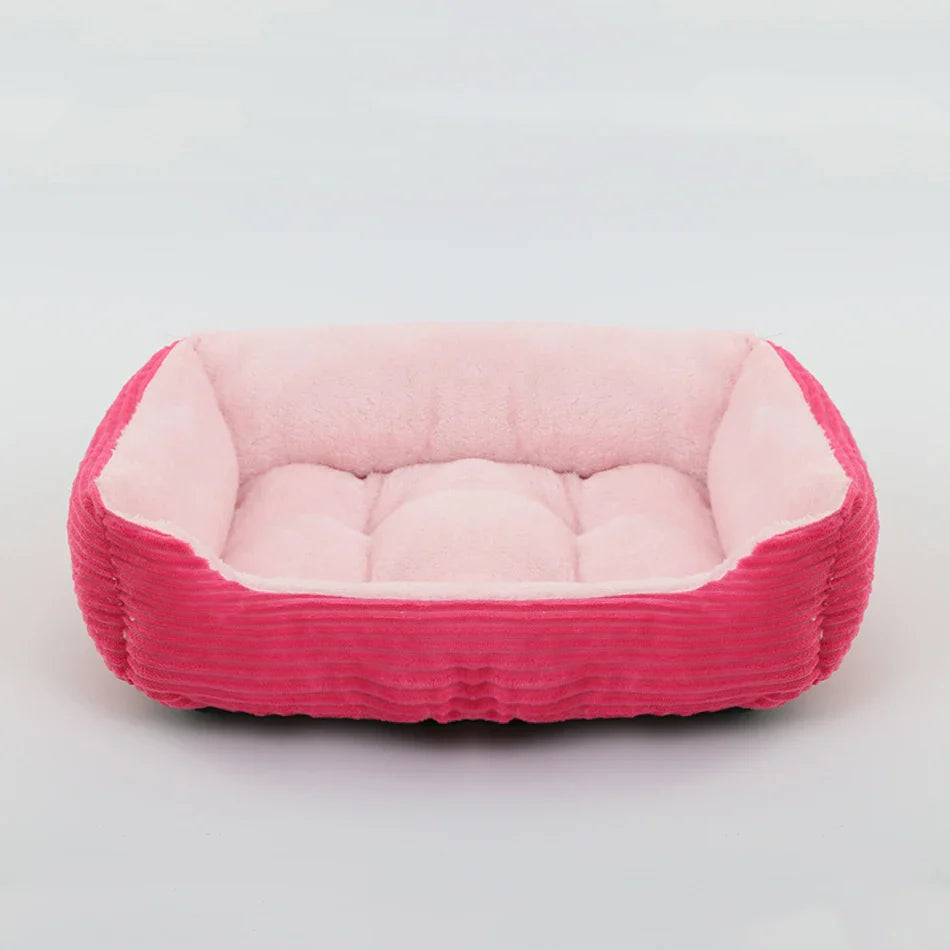 Plush Square Pet Bed for Dogs & Cats, Calming Kennel Sofa Cushion in Multiple Sizes (XS-XXL) cat dog bed 07