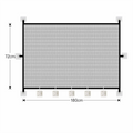 Portable Retractable Pet Barrier Fences Folding Anti-Escape Pet Safety Gate Mesh with Hooks Dog Isolation Gate Hallways 180-72cm