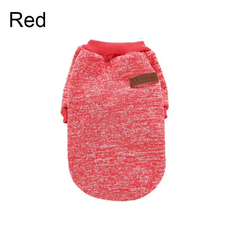 Warm Winter Dog Jacket Hoodie for Small Dogs and Cats - Chihuahua Pug Schnauzer Sweatshirt Pet Coat Red