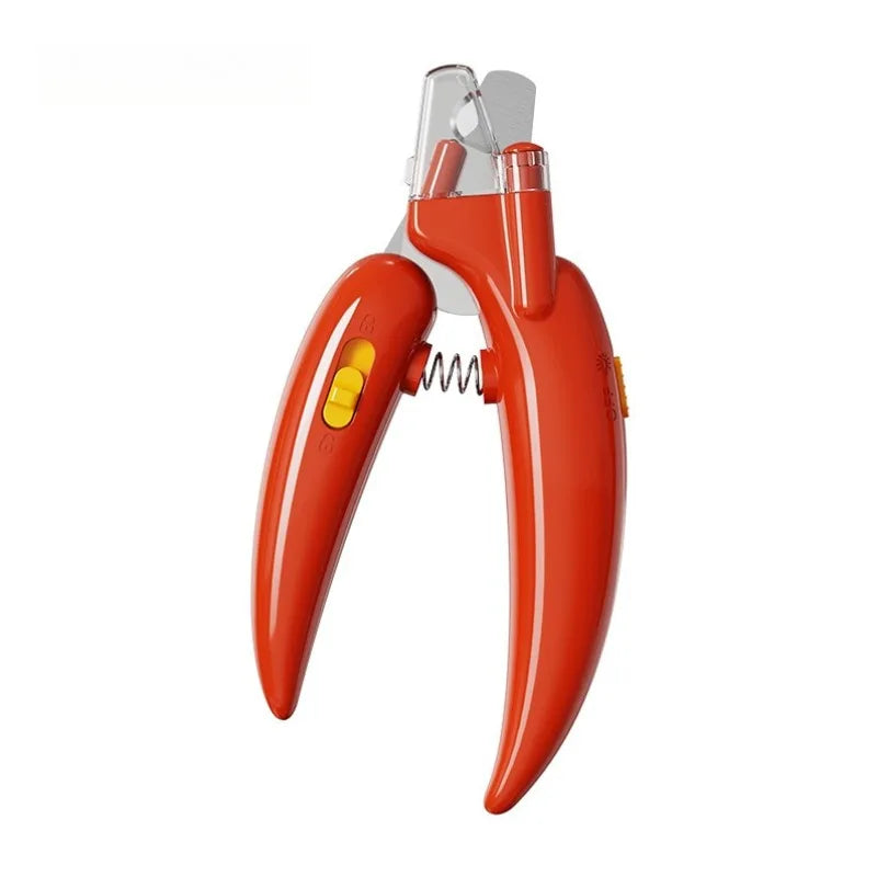 Cordless Dog Grooming Clippers — 18mm (0.71 in) Wide Blade, LED Light & LCD Display, Low-Noise Rechargeable Pet Paw Trimmer Nail clippers red