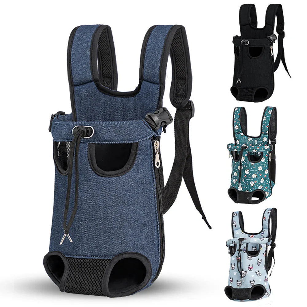 Breathable Camouflage Mesh Dog Carrier Backpack — Adjustable Pet Backpack for Small Dogs up to 22 lb (10 kg)