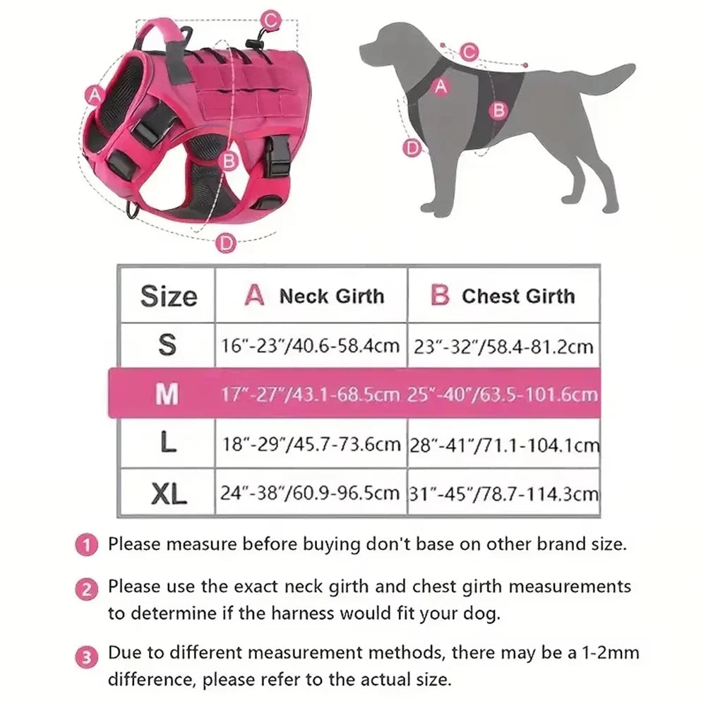 Adjustable No-pull Tactical Dog Harness With Handle For Large Dogs Reflective Vest For Labrador Retriever Siberian Dogs Supplies