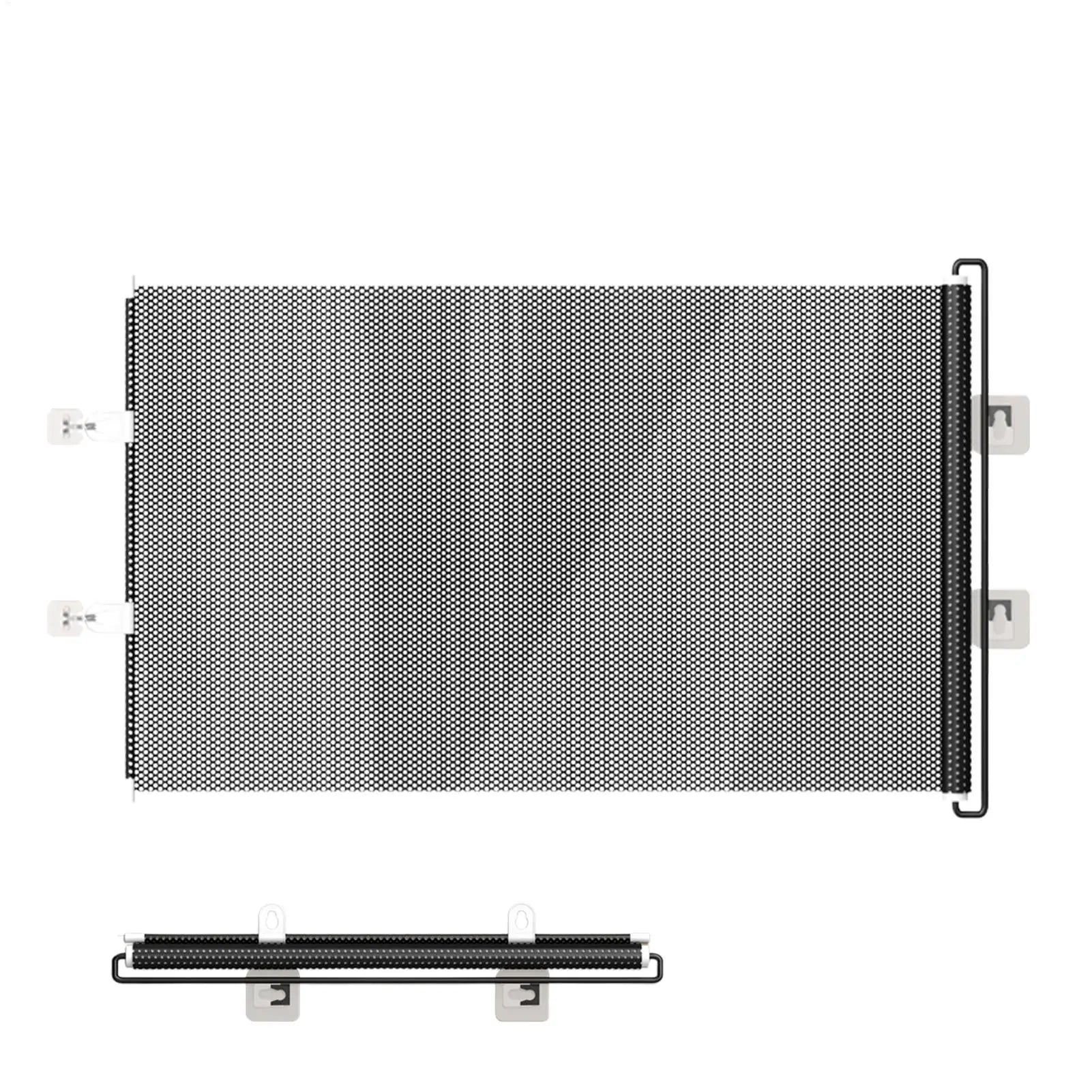 Retractable Barrier Fences Mesh Design Higher Design Mesh Stairs Gate Easy Install Punch-Free Dog Safety Fence Pet Supplies