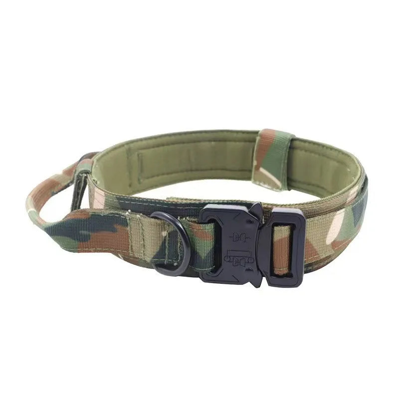 Tactical Dog Collar Adjustable Nylon Dog Supplies With Heavy Duty Metal Buckle Durable Training Collar For Medium And Large Dogs