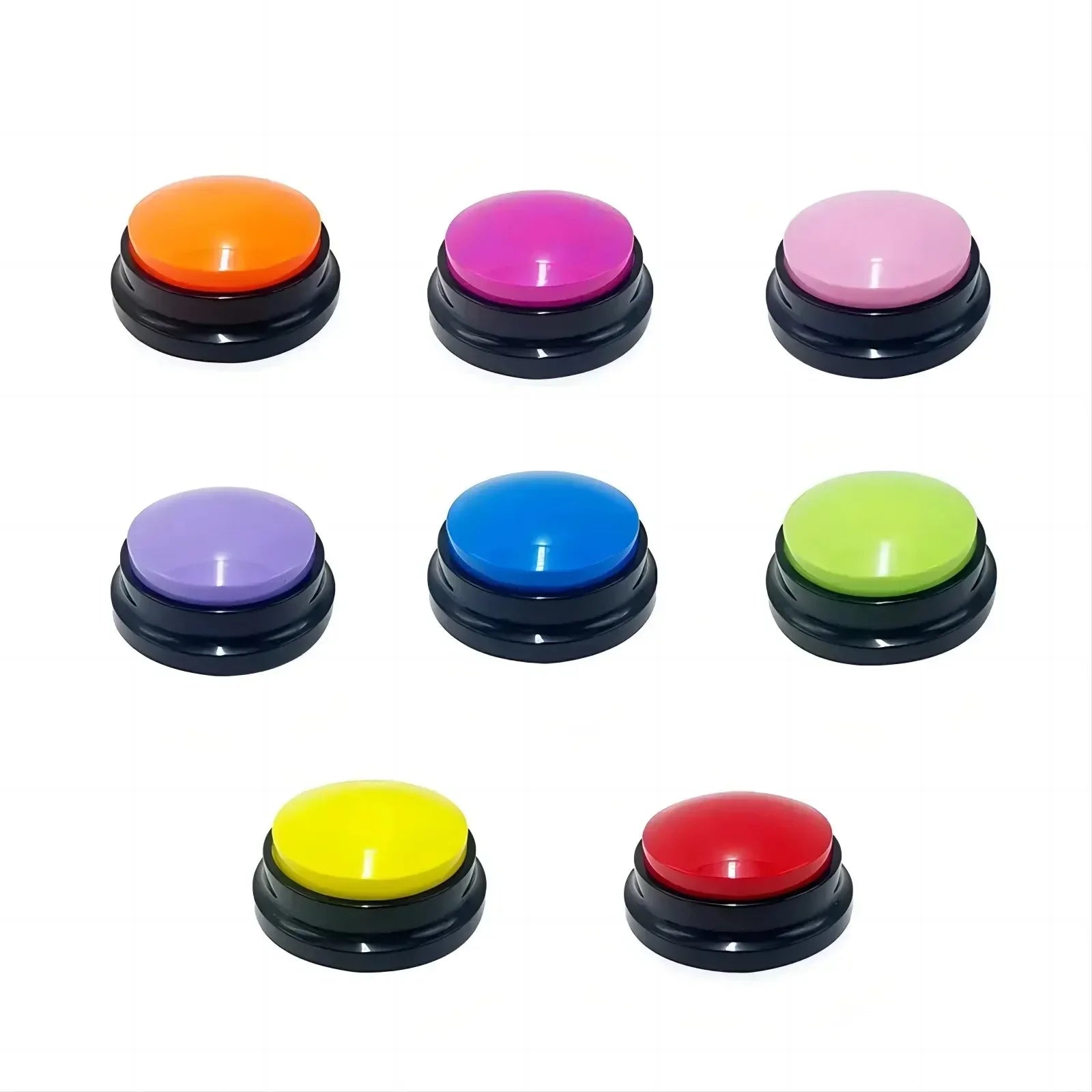 Dog Communication Buttons Voice Recording Button for Pet Training Buzzer 30 Second Record Playback Funny Gift for Talking Pet 8PCs