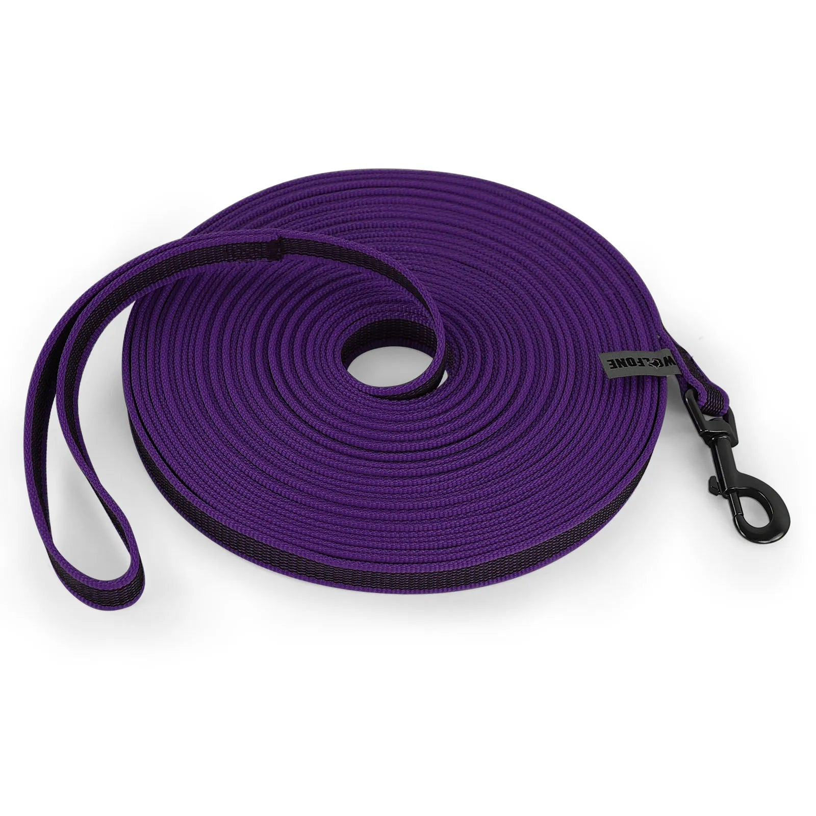 Adjustable Long Dog Leash – 1.5m/2m/3m/5m/10m/15m (4.9–49.2 ft) Lightweight Fiber Training Lead with Buckle, Personalized LS Purple