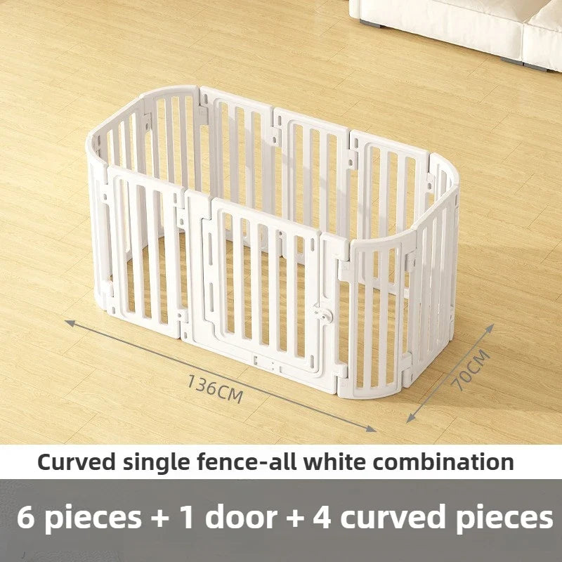 Indoor Household Pet Fence Waterproof Dog Fence Large Dog Protective Fence Free Combination Large Space Pet Isolation Fences 6 pieces Height 67CM